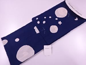新品　ブランド浴衣　女性　TSUMORI CHISATO　夜空に星・抽象猫模様浴衣（フリーサイズ）（日本製）（紺）